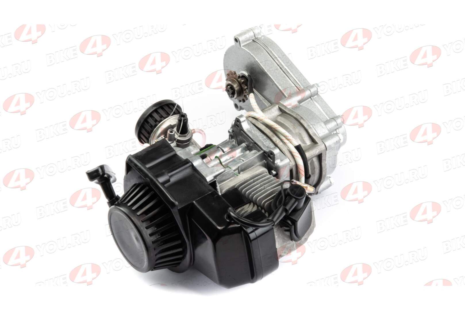 Двигатель 49СС 2-х такт. для минибайка с редуктором+электростартер Двигатель 49СС 2-х такт. для минибайка с редуктором+электростартер