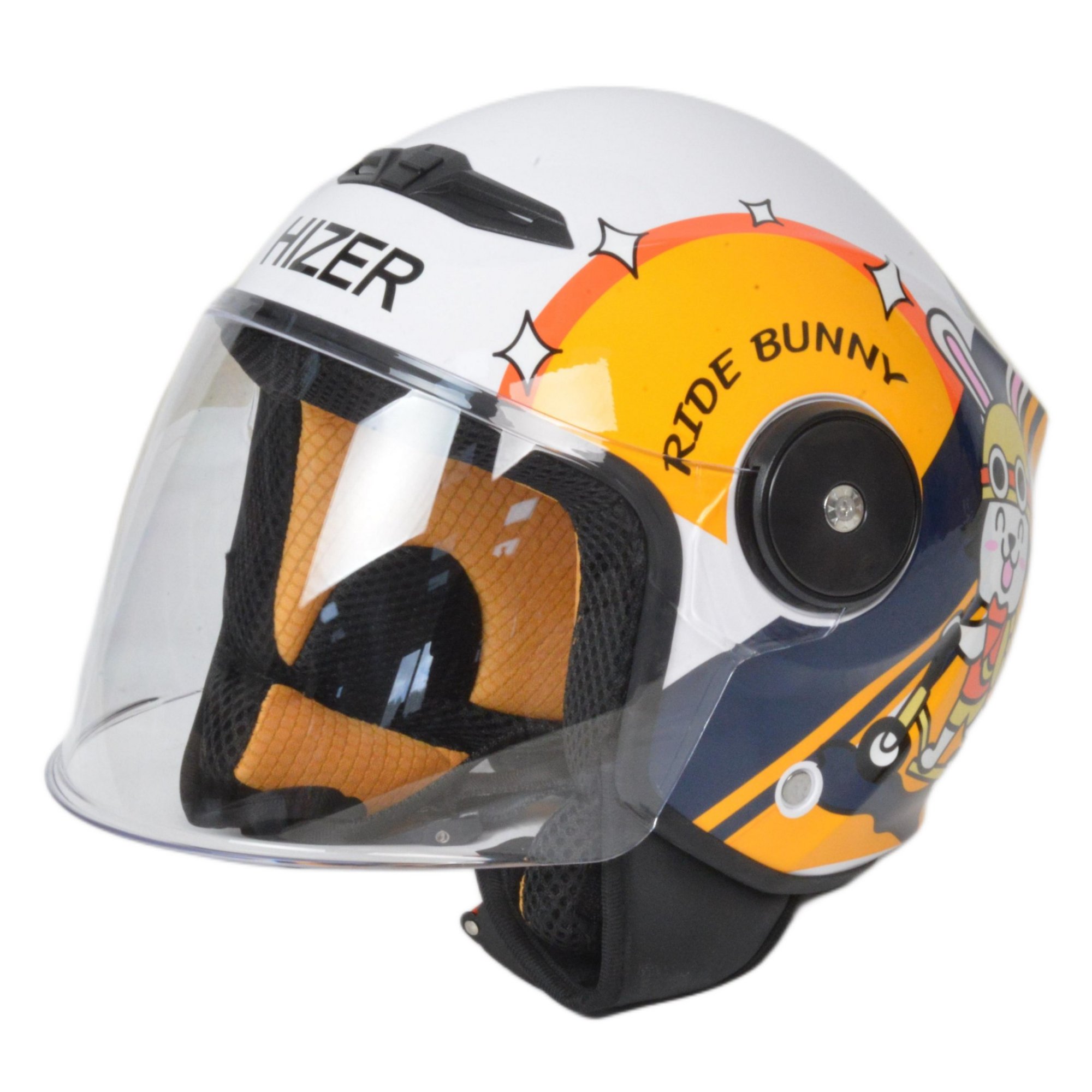 Шлем мото открытый HIZER J511 №1 yellow/black (L) детский Шлем мото открытый HIZER J511 №1 yellow/black (L) детский